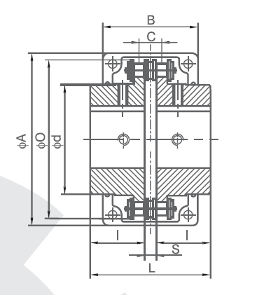 Bảng thông số kỹ thuật Khớp nối xích 2 Dimension